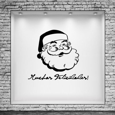 Papa Noel con frase "Muchas Felicidades"