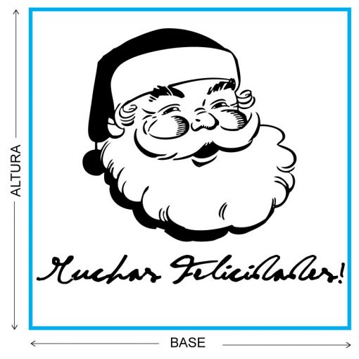 Papa Noel con frase "Muchas Felicidades" - Imagen 2