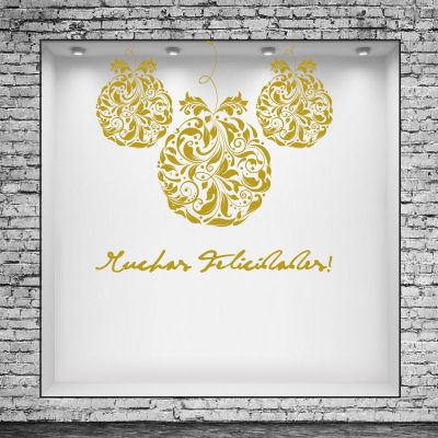 Guirnaldas florales con frase "Muchas Felicidades"