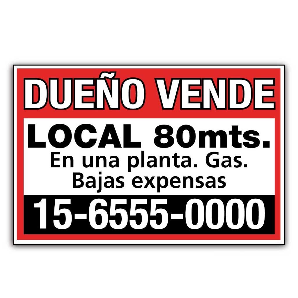 Cartel dueño vende / alquila