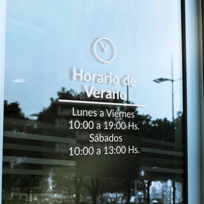 Cartel ploteado para Horario de local comercial