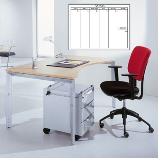 Planificador Calendario Semanal / Pizarra Sticker Autoadhesivo removible - Laminado – Medida 100x70 cm - Imagen 3