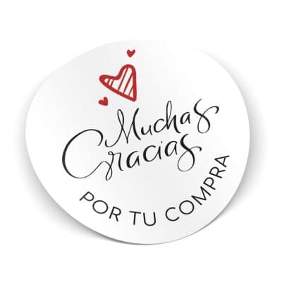 Sticker | Calco | Pegatina - Muchas gracias por tu compra