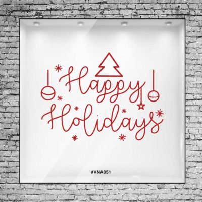 Frase en Vinilo Happy Holidays