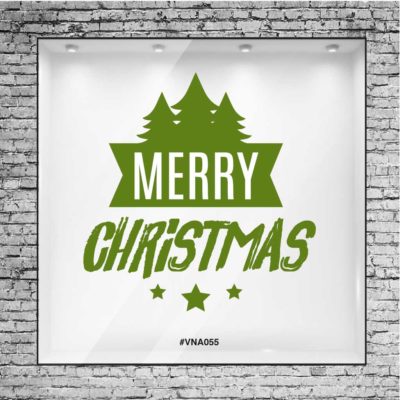 Vinilo para vidriera de navidad Merry Christmas