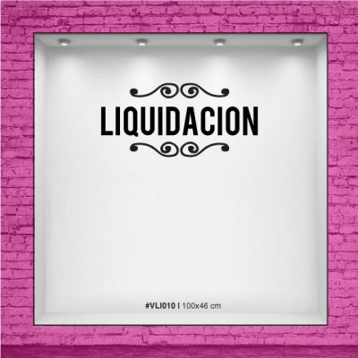 Vinilo de liquidación para local comercial