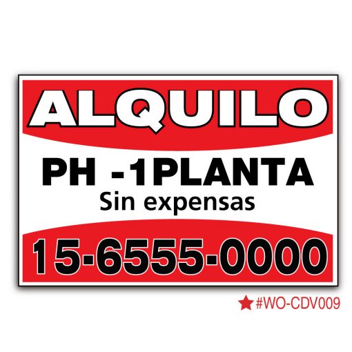 Cartel Dueño Vende / Alquila – Sin Inmobiliaria – 100 x 66 cm - Imagen 3
