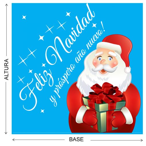 Papa Noel con frase "Feliz Navidad y ..." - Imagen 2