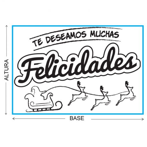 Renos de navidad con el deseo de muchas felicidades - Imagen 2