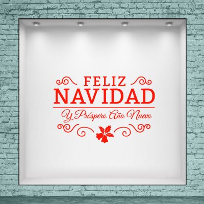 Feliz navidad y próspero año nuevo adornado