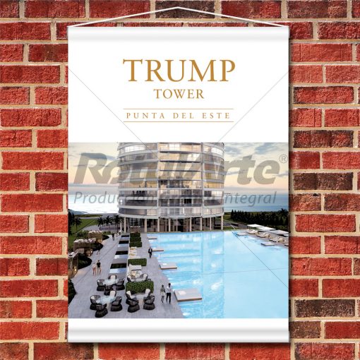 Banner colgante Trump-Tower Punta del Este
