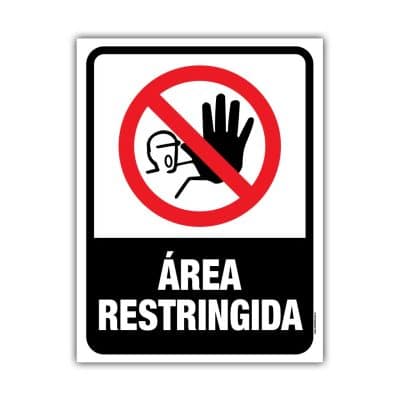 Cartel de Area Restringida para Obra