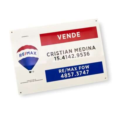Cartel de Vende - Corrugado Plastico - Remax