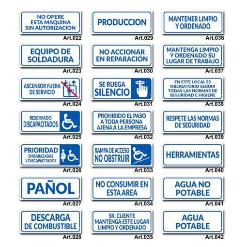 Carteles Informativos de Señalización - Discapacitados