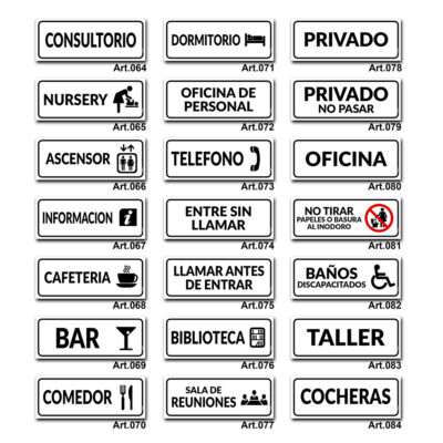 Carteles Informativos de Señalización - Gastronomia