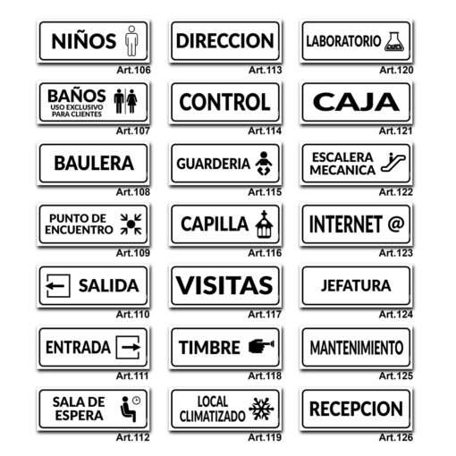 Carteles Informativos de Señalización - Empresas - Oficinas