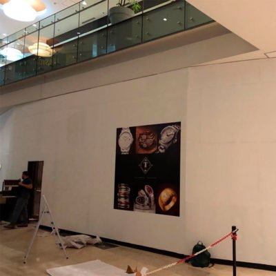 Cerco de Obra en Vinilo para Shopping