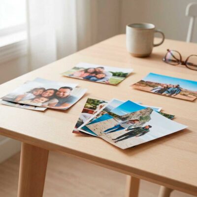 Paquete de copias fotográficas 10×15 cm en papel profesional 260 g/m², listas para álbum o regalo