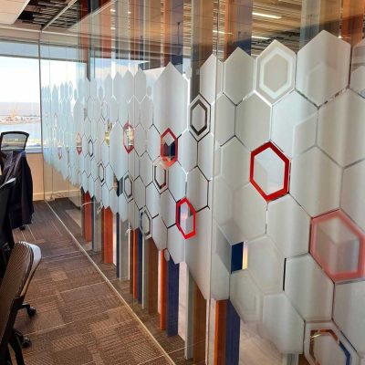 Decoración de Oficina en Puerto Madero - Vinilo Esmerilado