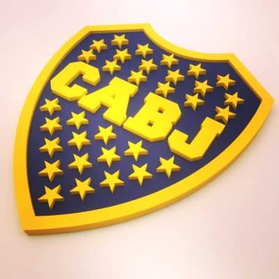 Escudo Futbol Corpóreo Doble Relieve - Boca Junior