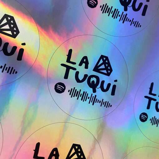 Etiquetas Redondas en OPP Holografico