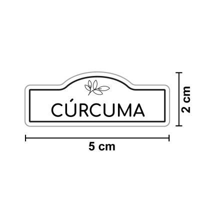 Organización de frascos con etiquetas de vinilo - Medidas 5x2 cm