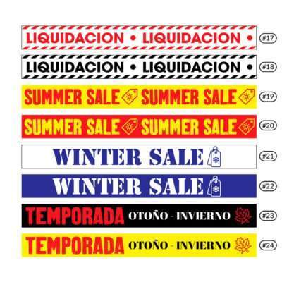 Modelos de Fajas para Vidrieras Promocionales