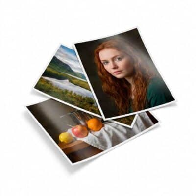 Fotos impresas 13x18 cm con borde blanco de 5 mm en papel fotográfico RC 240 g acabado luster