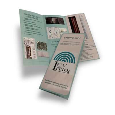 Impresión de folleto tríptico laminado
