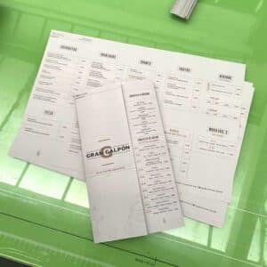 Menu resturant triptico laminado