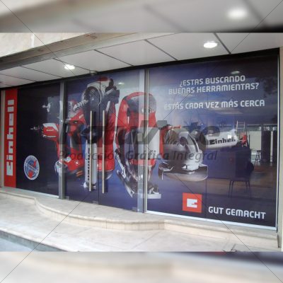 Vidriera microperforado - Einhell - Mural