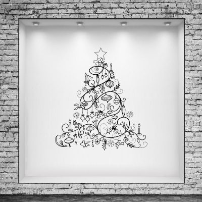 Arbol navideño de motivo floral