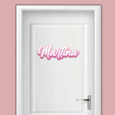 Nombres y Letras Corpóreos para puertas infantiles