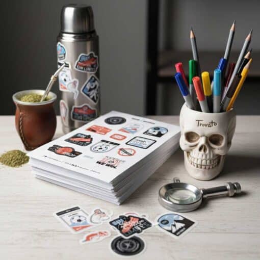 Plancha de stickers personalizados impresos en vinilo