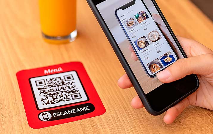 Sticker autoadhesivo para Carta Menu QR - Restaurant - Bar
