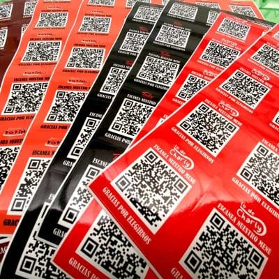 sticker menu digital QR