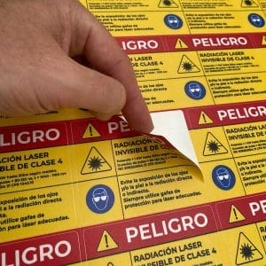 Stickers laminados para tableros eléctricos y maquinas