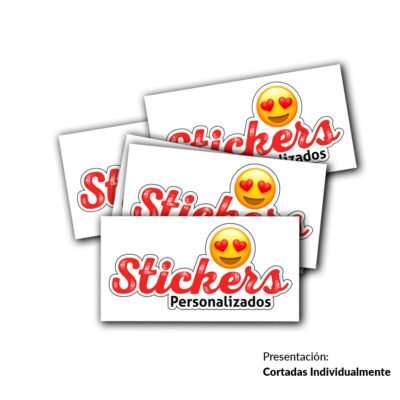 Stickers Personalizados - Cortados Individualmente (Corte Recto) - Troquelados