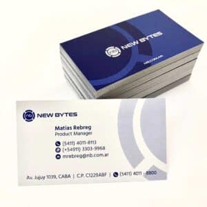 Tarejtas personales laminadas doble faz