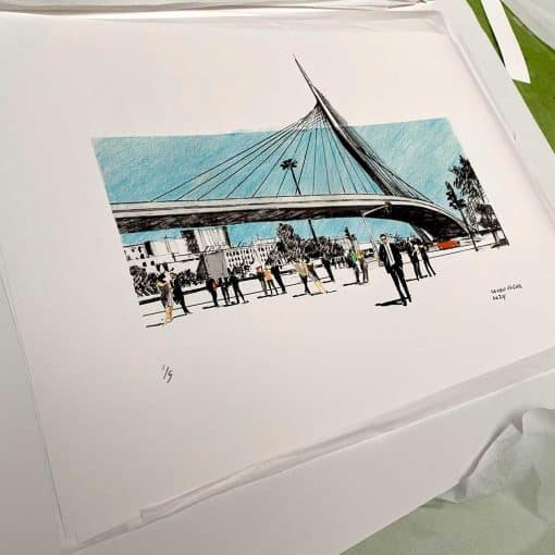 Impresión Fine Art en papel William Turner 310 g/m² de Hahnemühle, trabajo arquitectónico de Cacho Soler.