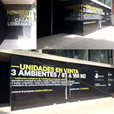 Vinilo microperforado para cerco de obra