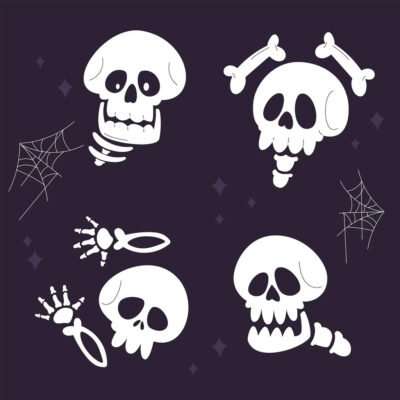 Vinilo decorativo para Halloween - Calaveras graciosas