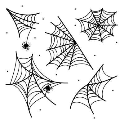 Vinilo personalizado de telas de araña.