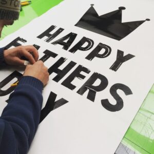 Vinilo de corte para vidriera dia del padre