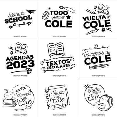 Vinilos vuelta al cole - Modelos 2023