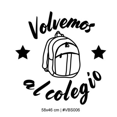 Vinilo para vidriera de vuelta al cole