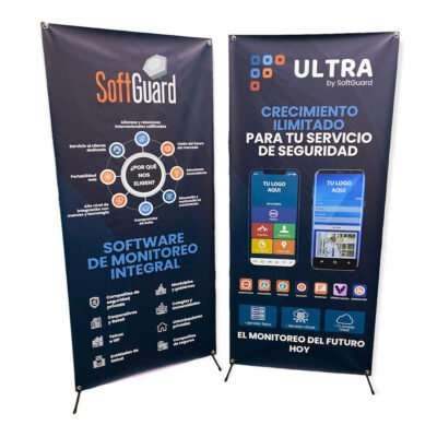 X-Banner impreso en lona Black-Out